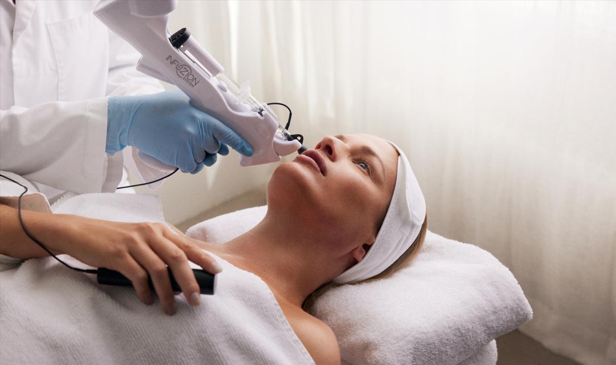 Infuzion®-Behandlung im Gesicht